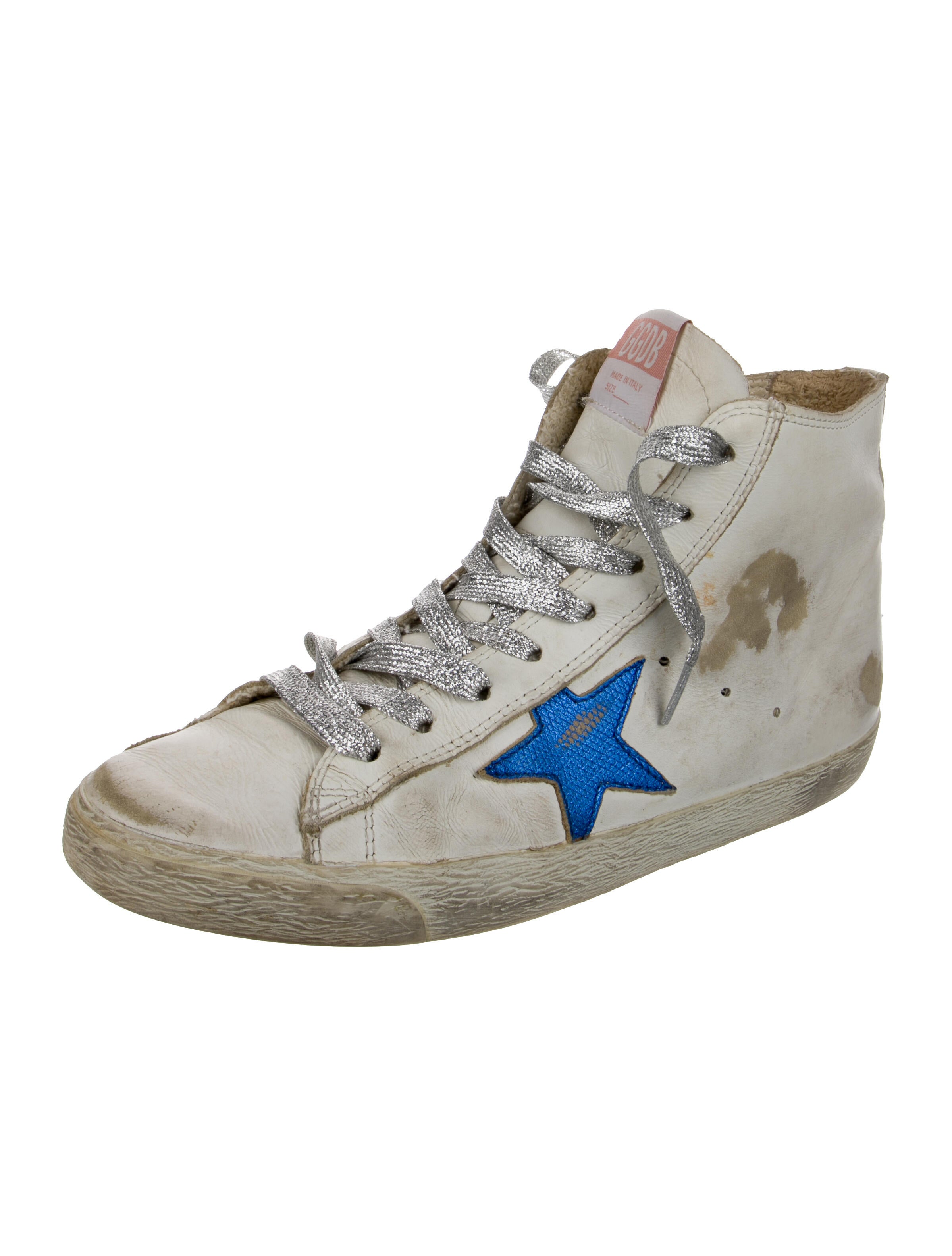 Golden Goose Leather Printed Sneakers
